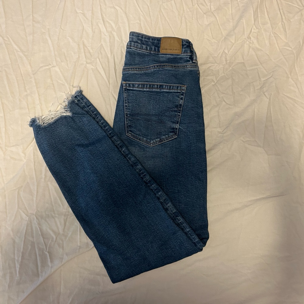 American Eagle Striged Mom Jeans size 4 L